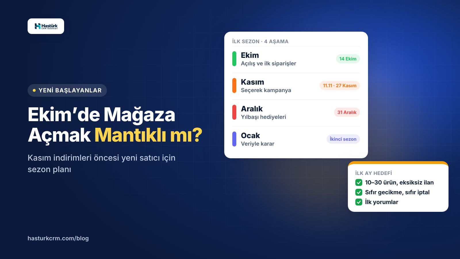 Ekim'de Mağaza Açıp Kasım İndirimlerine Girmek Mantıklı mı? Yeni Satıcı İçin Sezon Planı